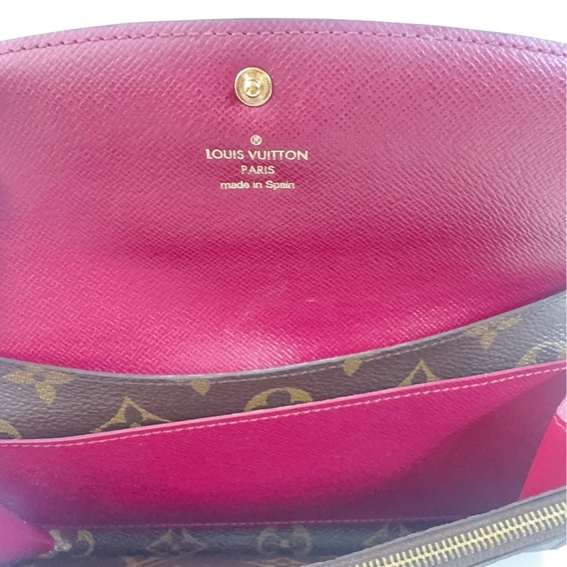 LV 路易威登 豆豆錢包 桃紅色玫紅色內裡-7
