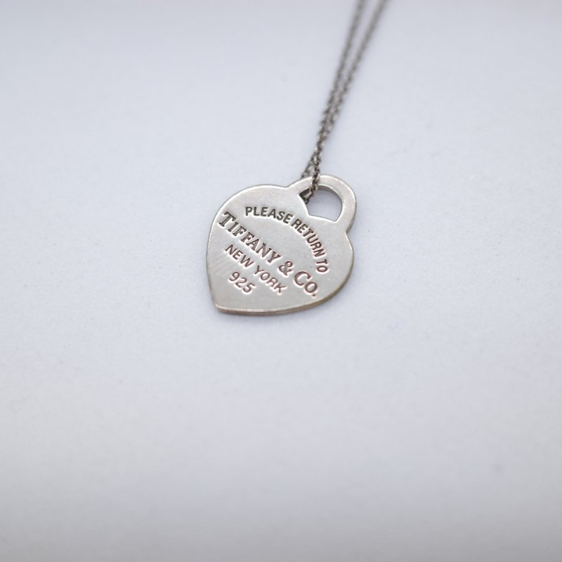 Tiffany & Co 經典愛心銀牌 925 銀 經典 Logo Return to Tiffany 項鍊-1