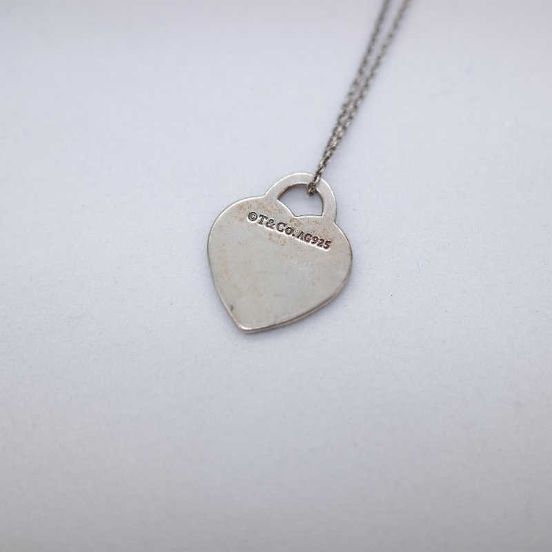 Tiffany & Co 經典愛心銀牌 925 銀 經典 Logo Return to Tiffany 項鍊-2