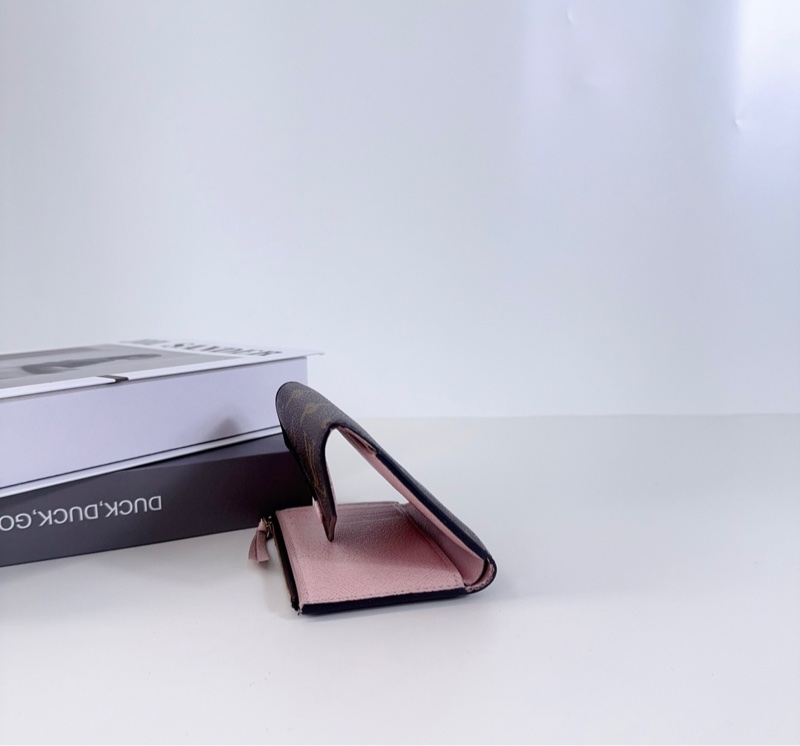 Lv 路易威登 豆豆錢包 粉色內裡-5