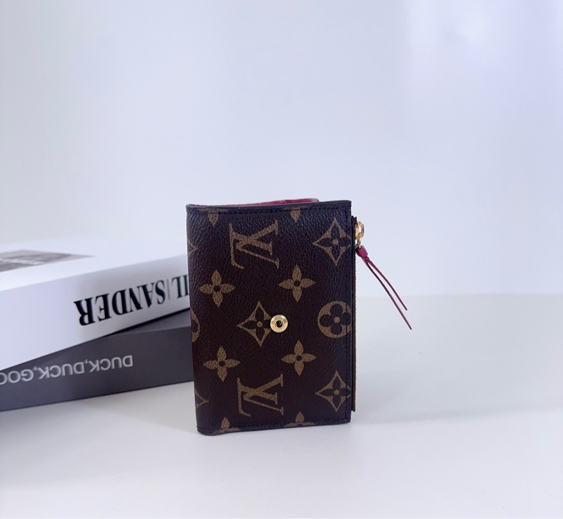 LV 路易威登  豆豆錢包 桃紅色玫紅色內裡-3