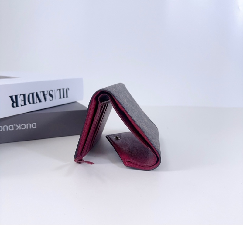 LV 路易威登  豆豆錢包 桃紅色玫紅色內裡-4