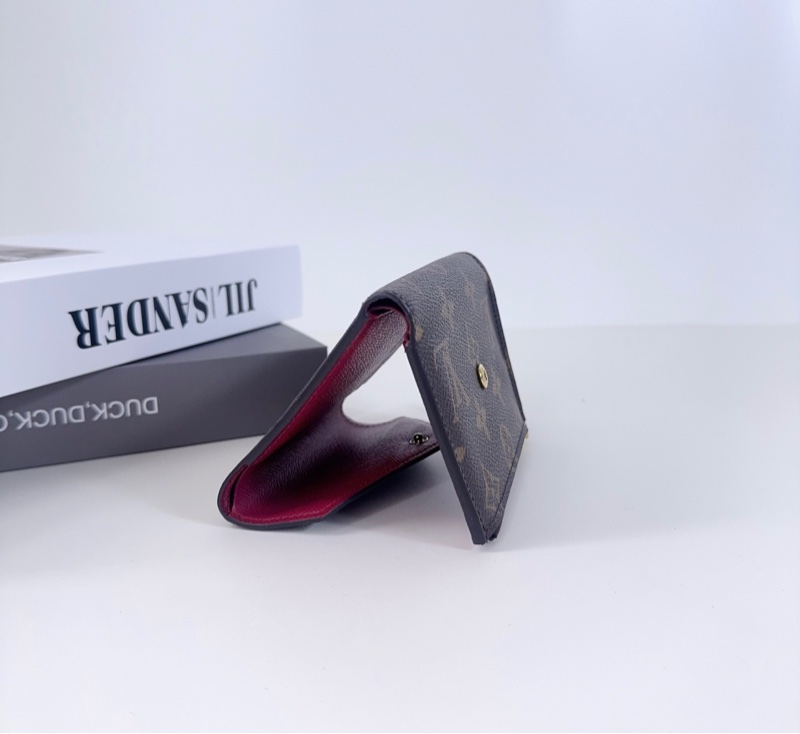 LV 路易威登  豆豆錢包 桃紅色玫紅色內裡-5