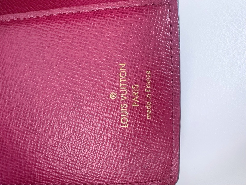 LV 路易威登  豆豆錢包 桃紅色玫紅色內裡-7