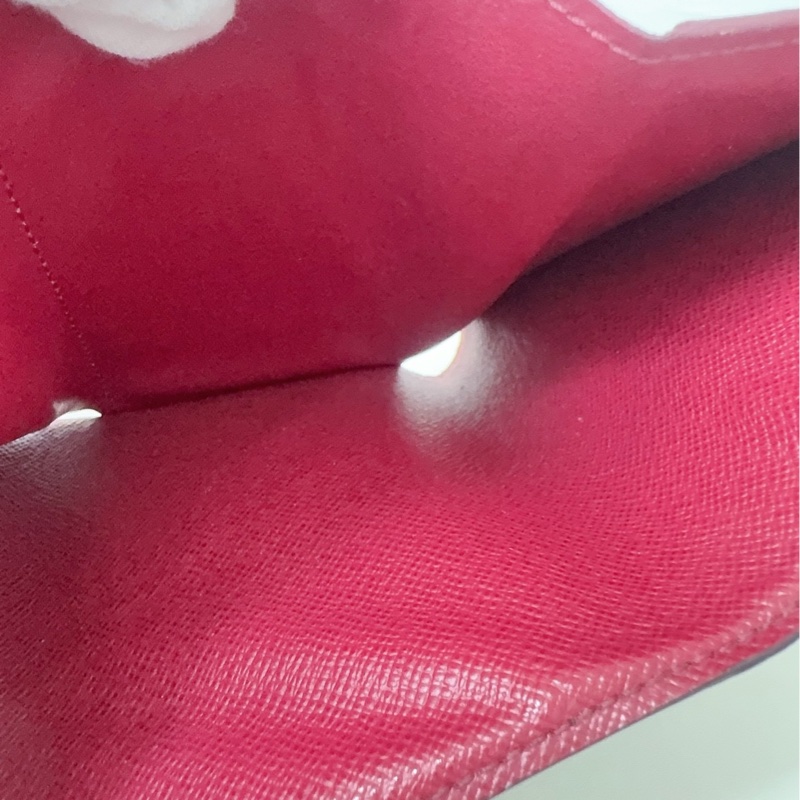 LV 路易威登  豆豆錢包 桃紅色玫紅色內裡-8