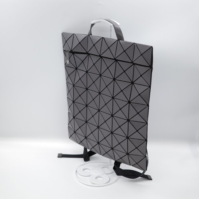 Issey Miyake 三宅一生 BaoBao系列 深灰色 拉鍊 雙肩包 書包 電腦包-3