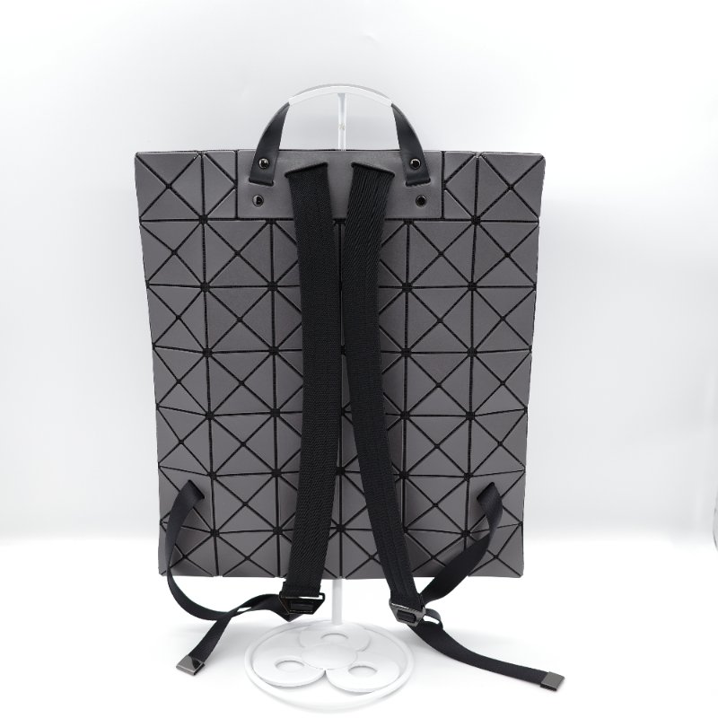 Issey Miyake 三宅一生 BaoBao系列 深灰色 拉鍊 雙肩包 書包 電腦包-4
