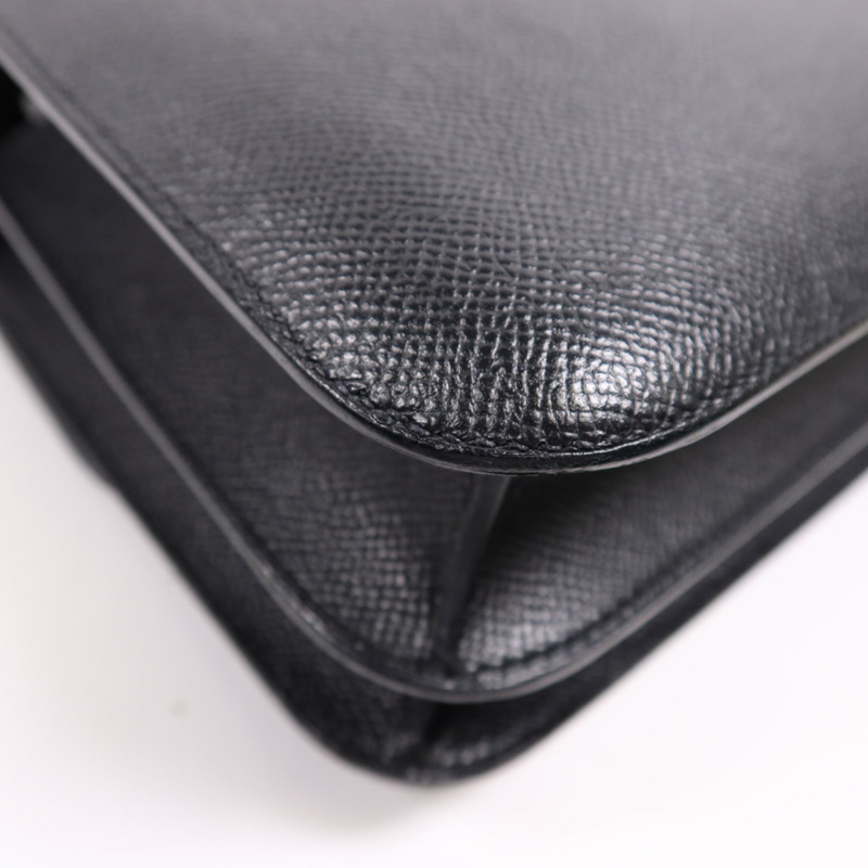 HERMES Epsom皮革Constance 24金扣肩背袋Noir-13