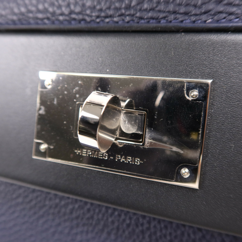 HERMES Togo皮革24/24 29cm銀扣手挽肩背兩用袋Caban-13