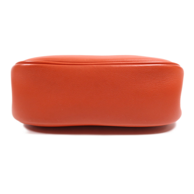 HERMES Swift皮革Berline 21 Mini銀扣肩背袋Rouge Casaque-3