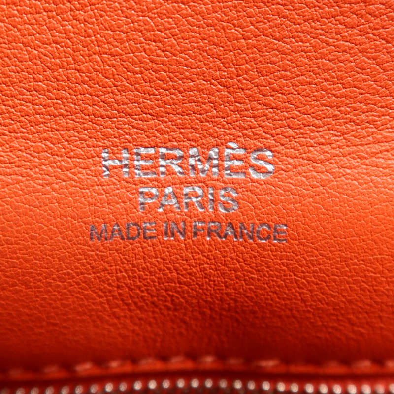 HERMES Swift皮革Berline 21 Mini銀扣肩背袋Rouge Casaque-15