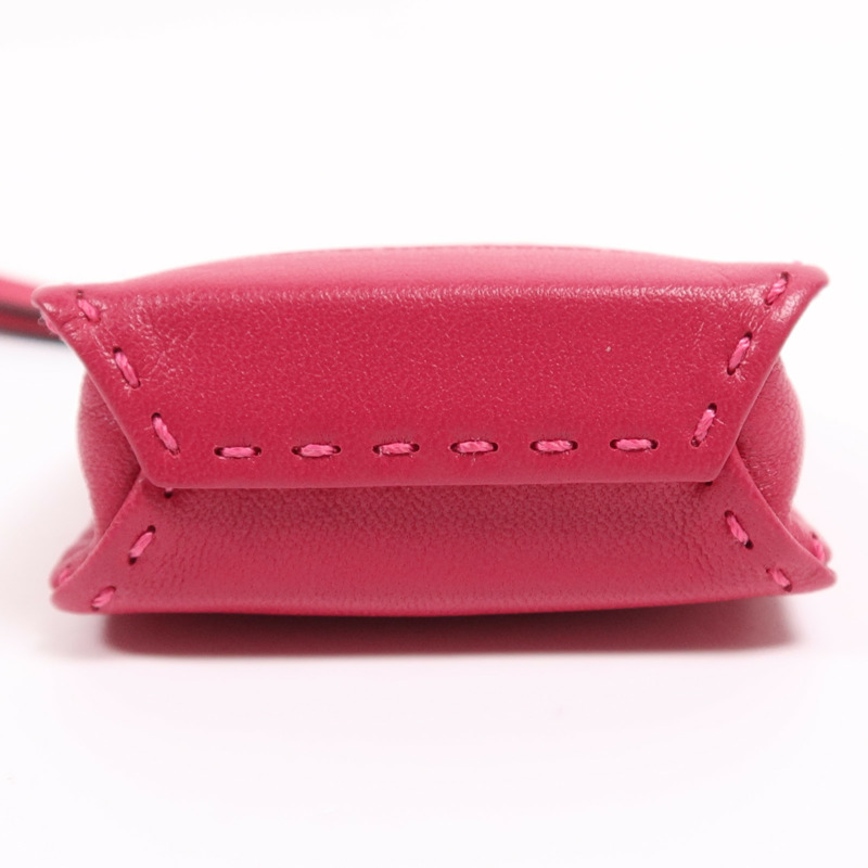 HERMES Milo皮革Paper Bag Charm掛飾Rosa Mexicano-2