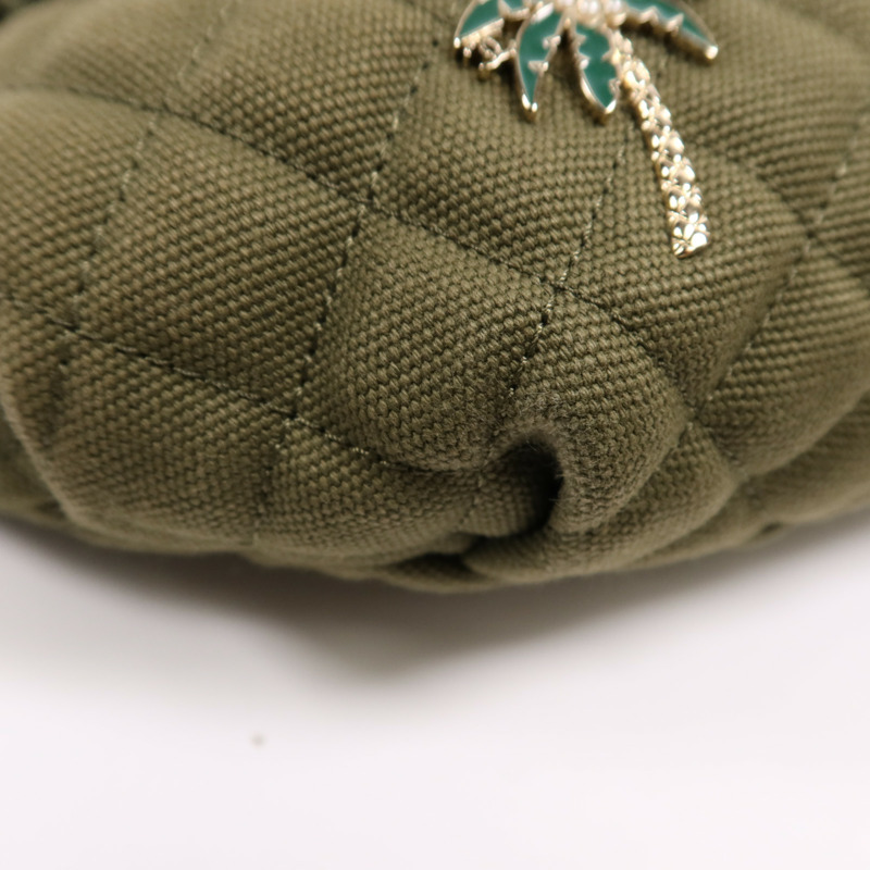 CHANEL 帆布Waist銀扣腰包-10