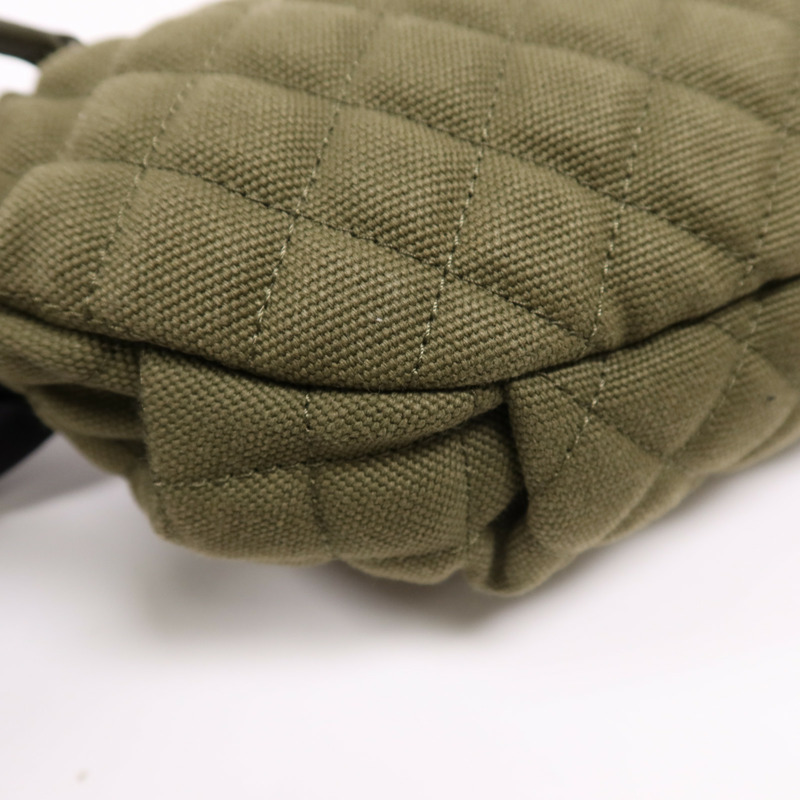 CHANEL 帆布Waist銀扣腰包-12