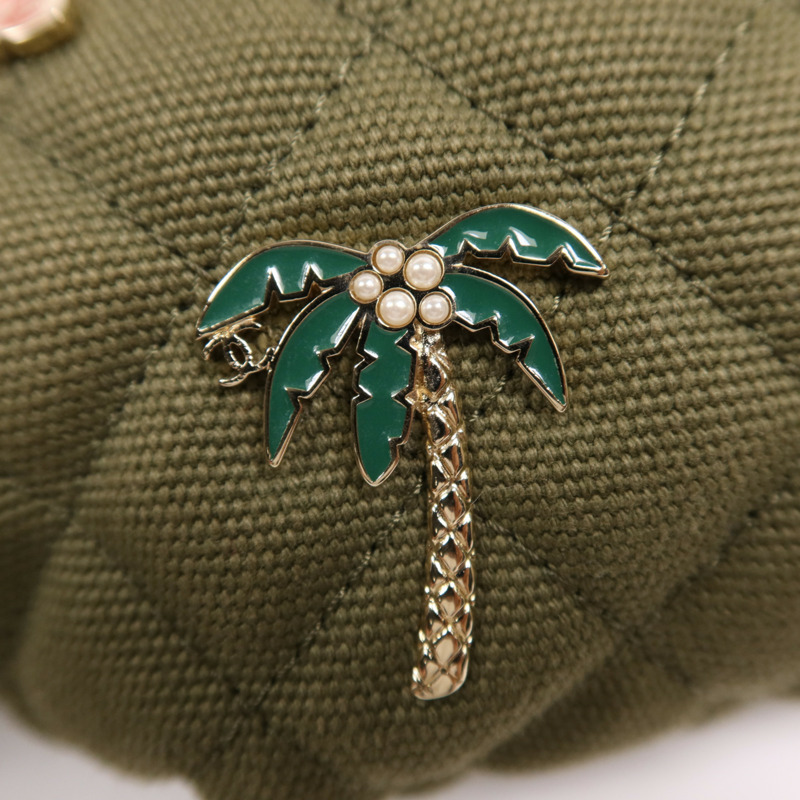 CHANEL 帆布Waist銀扣腰包-15