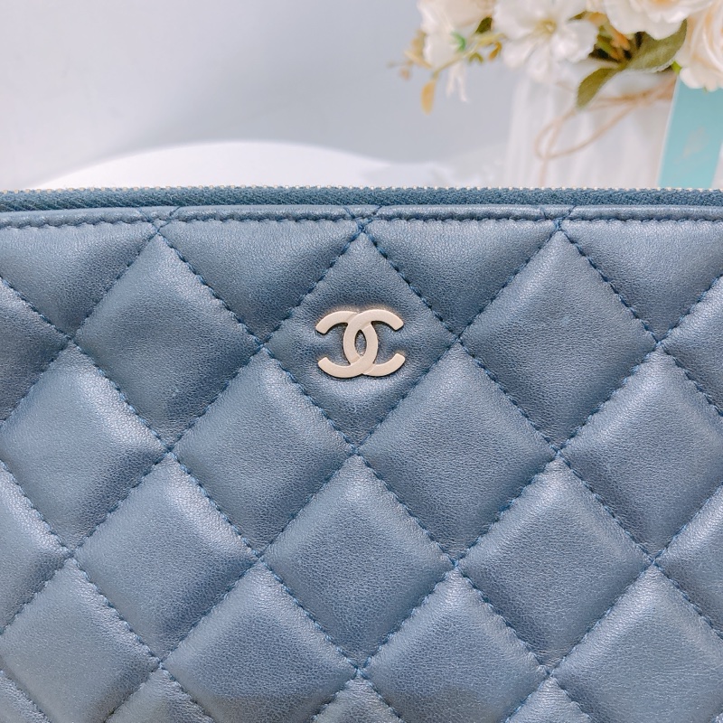 TW4533 CHANEL 香奈兒經典菱格款拉鍊手拿包包ZIPPER CLUTCH LAMBSKIN-7