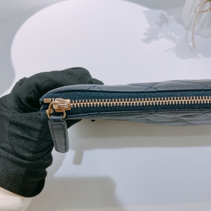 TW4533 CHANEL 香奈兒經典菱格款拉鍊手拿包包ZIPPER CLUTCH LAMBSKIN-8