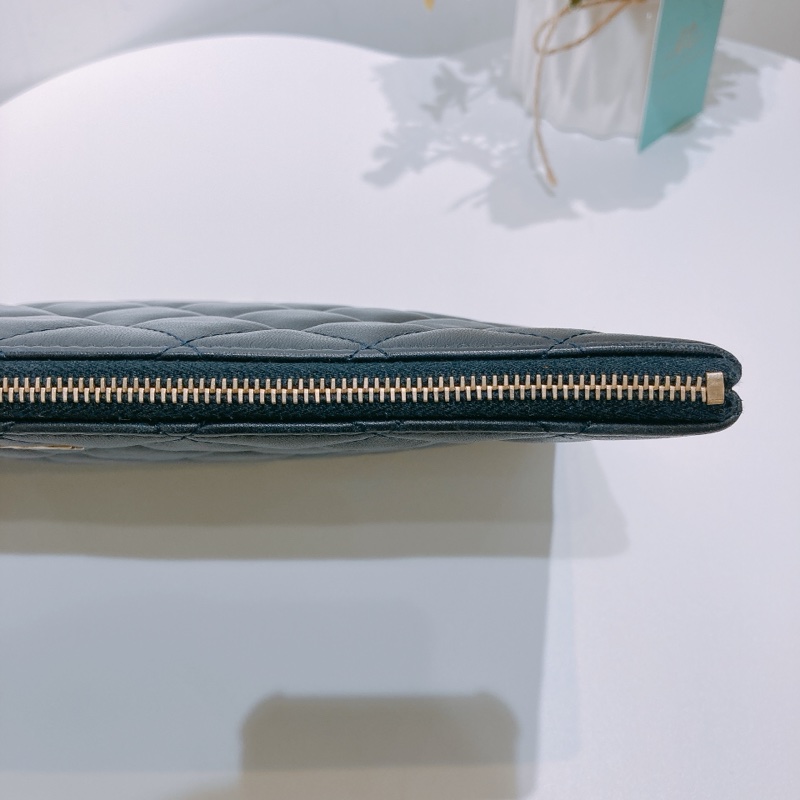 TW4533 CHANEL 香奈兒經典菱格款拉鍊手拿包包ZIPPER CLUTCH LAMBSKIN-13