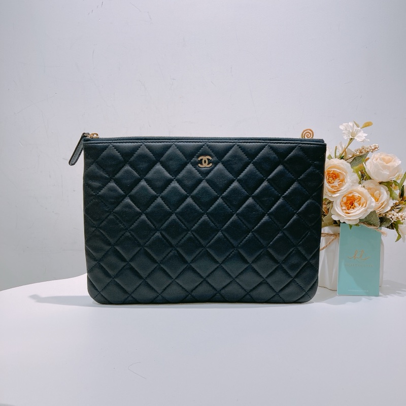 TW4533 CHANEL 香奈兒經典菱格款拉鍊手拿包包ZIPPER CLUTCH LAMBSKIN-22