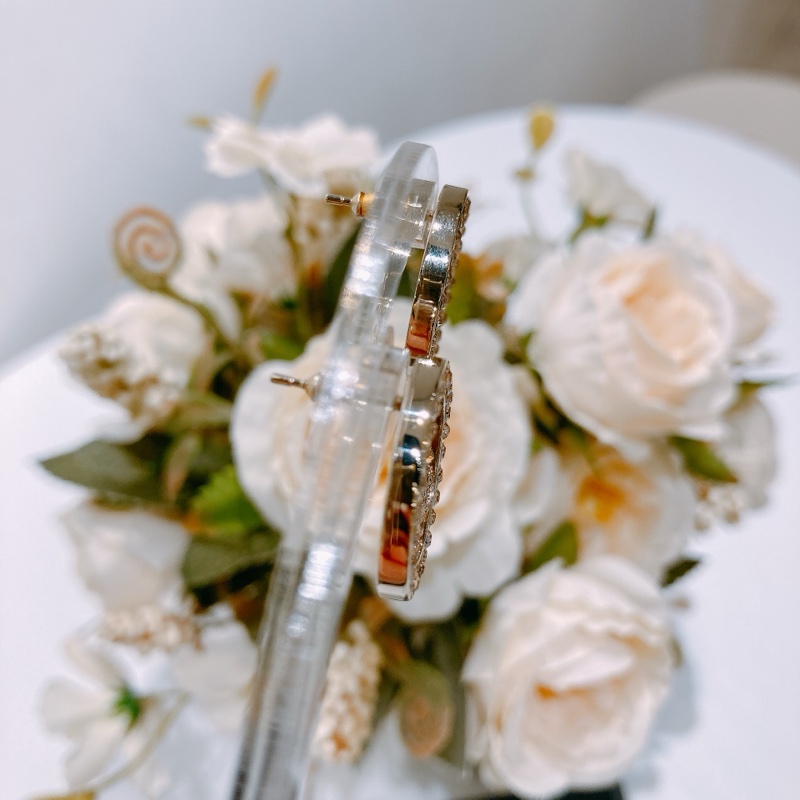 TW4534 CHANEL 香奈兒圓形邊CC字耳環CIRCLE CC LOGO EARRINGS-7