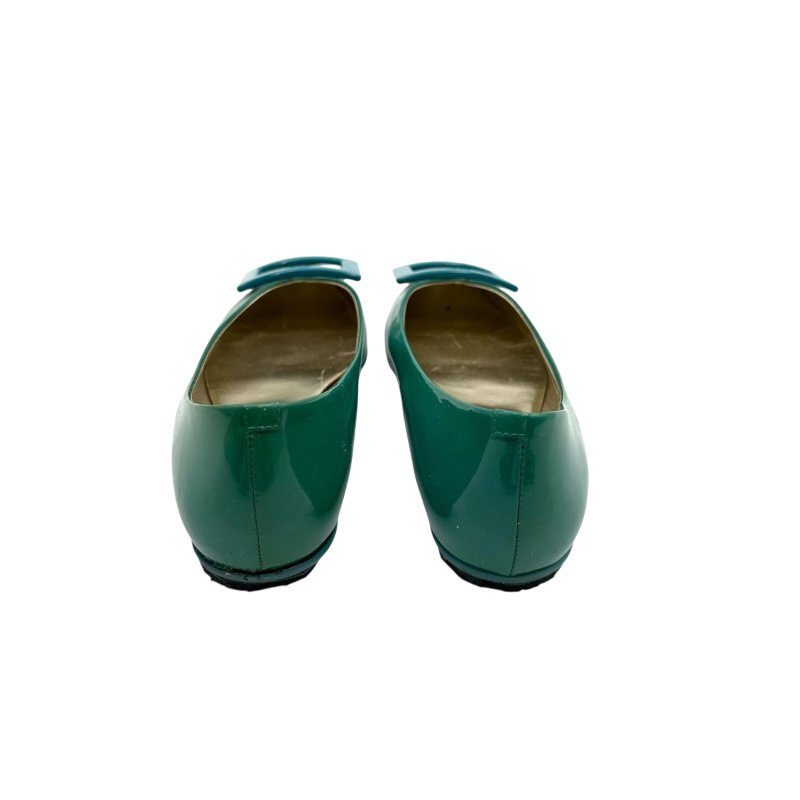 【美收精品】Roger Vivier  藍綠色矽膠平底鞋 4-258【隔月月中將轉賣至日本 上架期限30天】-1