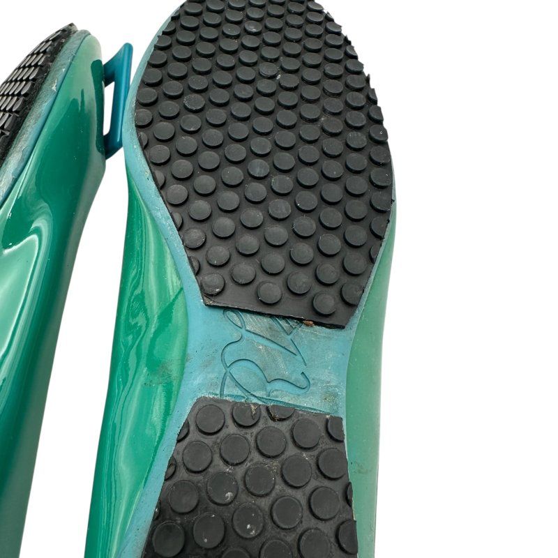 【美收精品】Roger Vivier  藍綠色矽膠平底鞋 4-258【隔月月中將轉賣至日本 上架期限30天】-7