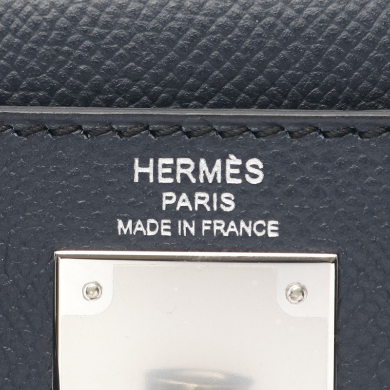 愛馬仕 Kelly 28 單肩手提包，Epsom 皮革，海軍藍/靛藍，二手，女士，D SHW-3