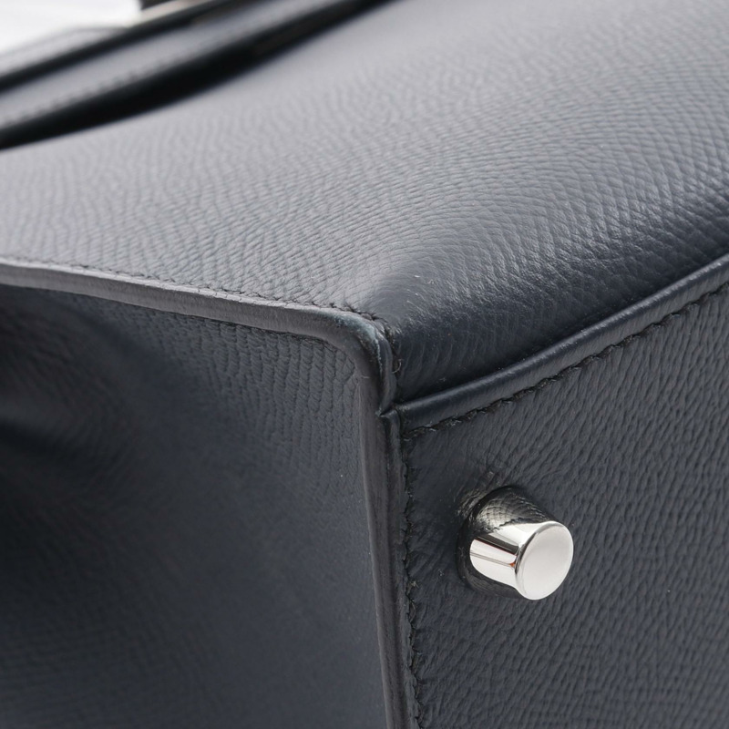 愛馬仕 Kelly 28 單肩手提包，Epsom 皮革，海軍藍/靛藍，二手，女士，D SHW-6