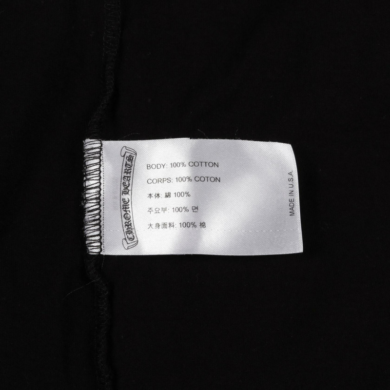 鉻心 (CHROME HEARTS) 臂標T卹，純棉材質，黑色，二手男款-3
