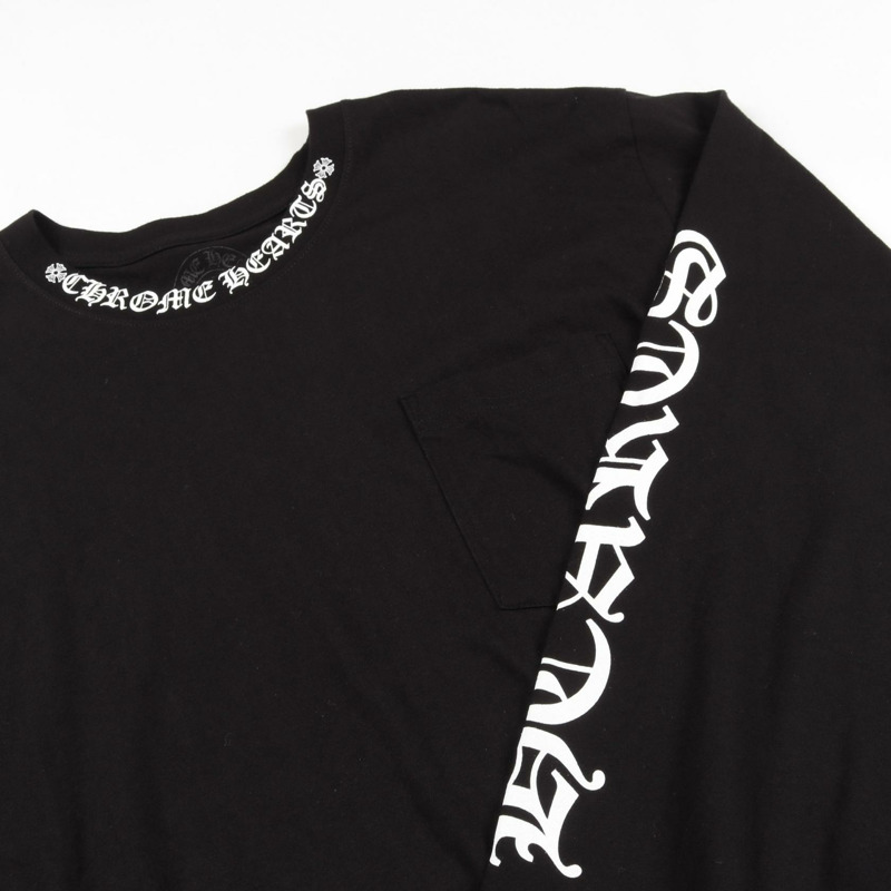 鉻心 (CHROME HEARTS) 臂標T卹，純棉材質，黑色，二手男款-4