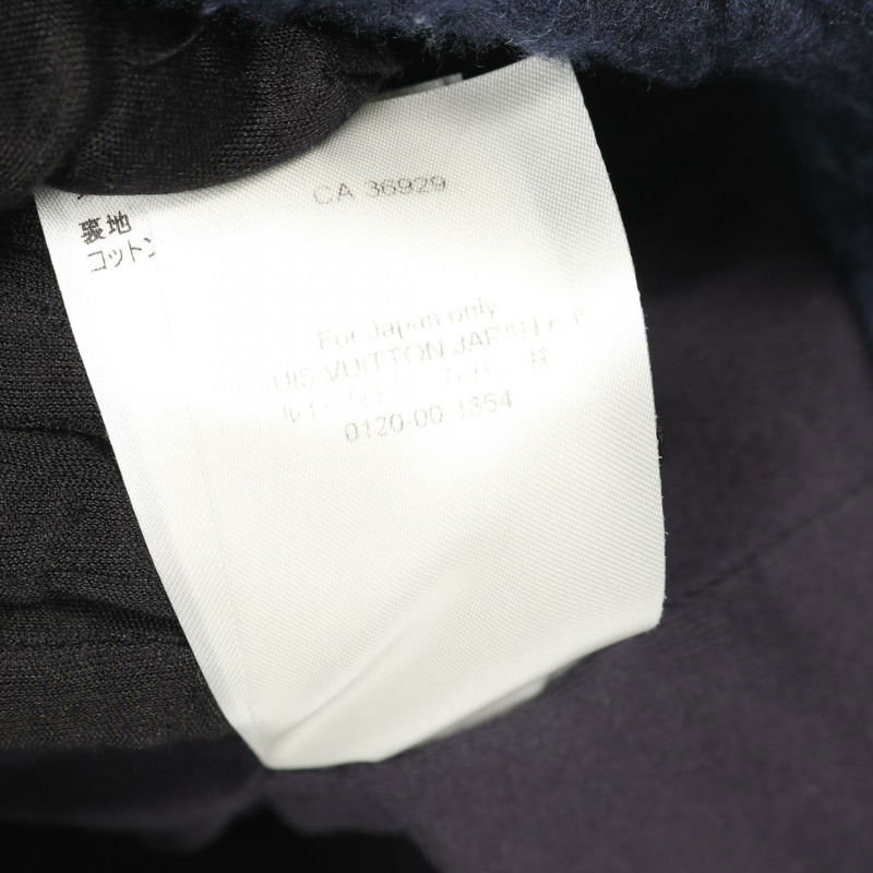 路易威登 Monogram 提花外套 HOY15W 羊毛聚酯纖維 綠色 海軍藍 二手 男款-3