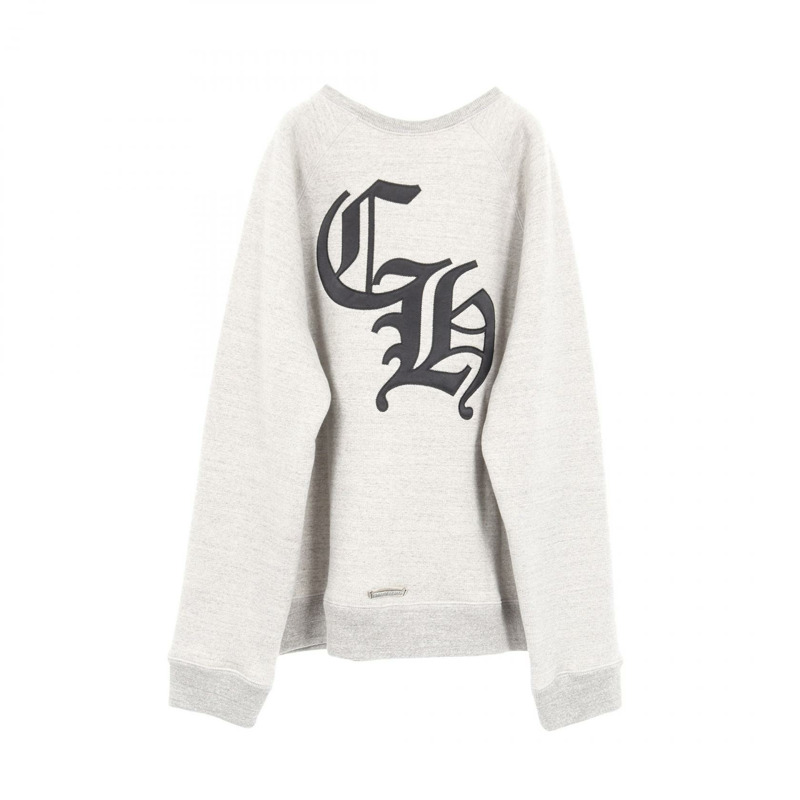 鉻心 (CHROME HEARTS) 墓園十字架圖案衛衣，灰色，二手男款，XL碼-1