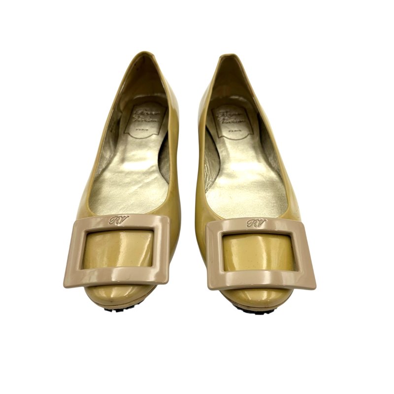 【美收精品】Roger Vivier 卡其色矽膠平底鞋 4-259【隔月月中將轉賣至日本 上架期限30天】-0