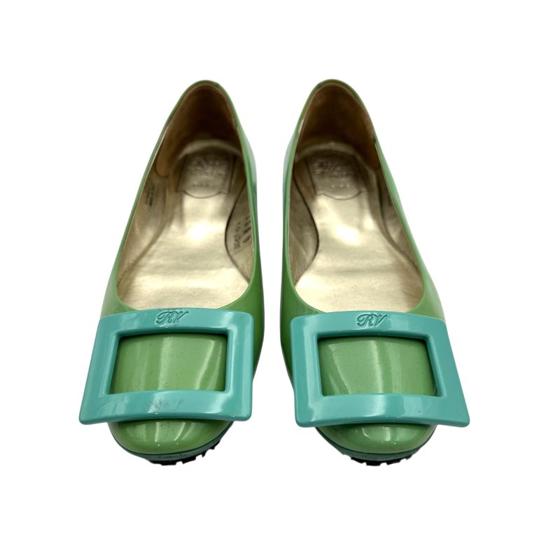 【美收精品】Roger Vivier 綠色矽膠平底鞋 4-260【隔月月中將轉賣至日本 上架期限30天】-0