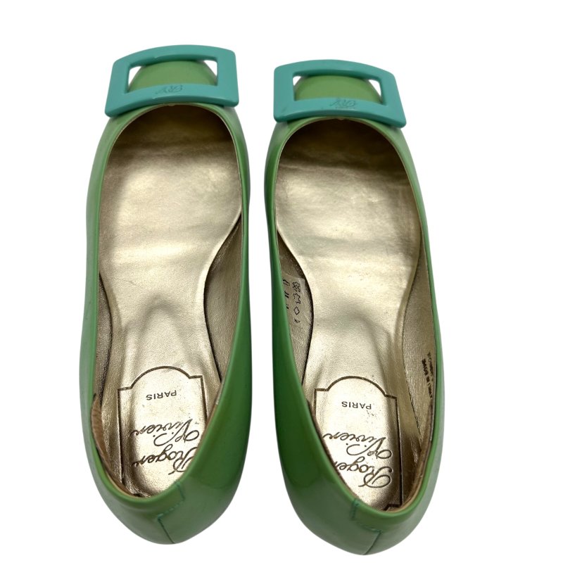 【美收精品】Roger Vivier 綠色矽膠平底鞋 4-260【隔月月中將轉賣至日本 上架期限30天】-3