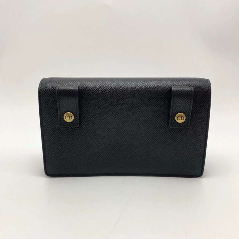 DIOR 黑金牛皮馬鞍肩背斜背腰包17*10.5*3.5 98新配件盒子塵袋吊牌-4