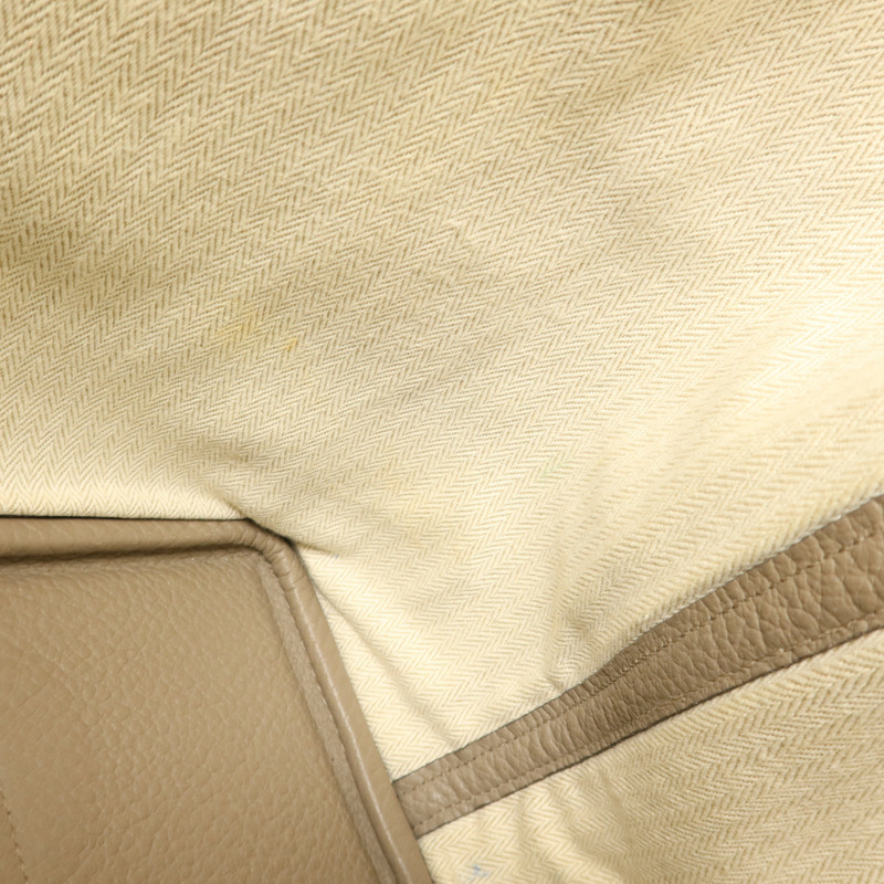 HERMES 【激減優惠】Country皮革Garden Party PM銀扣手挽袋Gris Asphalt-18