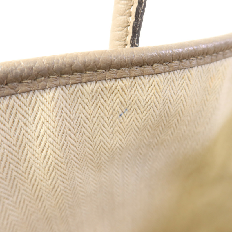 HERMES 【激減優惠】Country皮革Garden Party PM銀扣手挽袋Gris Asphalt-20