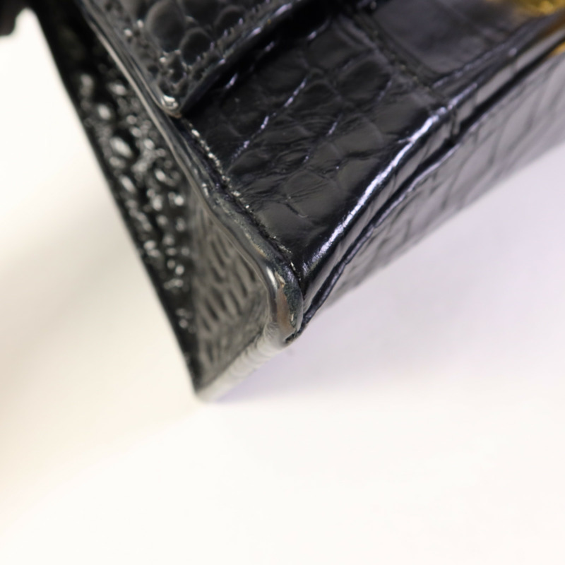 BALENCIAGA 牛皮皮革Hourglass金扣手挽肩背兩用袋-12