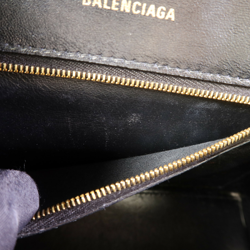 BALENCIAGA 牛皮皮革Hourglass金扣手挽肩背兩用袋-21