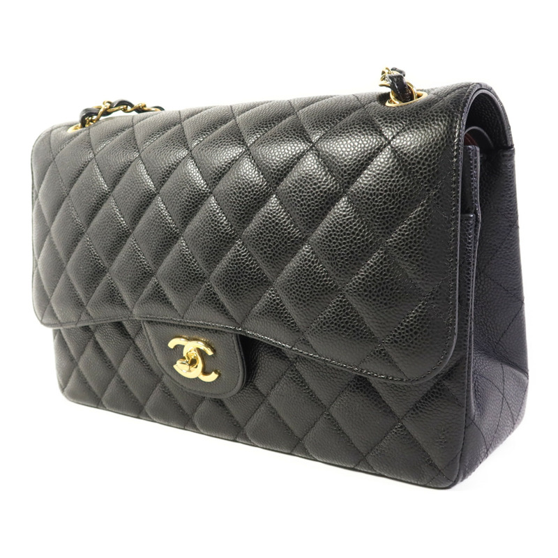 CHANEL 牛皮皮革Large Classic金扣鏈帶肩背袋-2