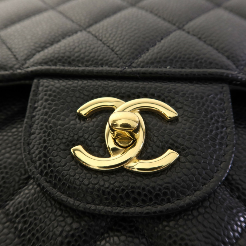 CHANEL 牛皮皮革Large Classic金扣鏈帶肩背袋-9