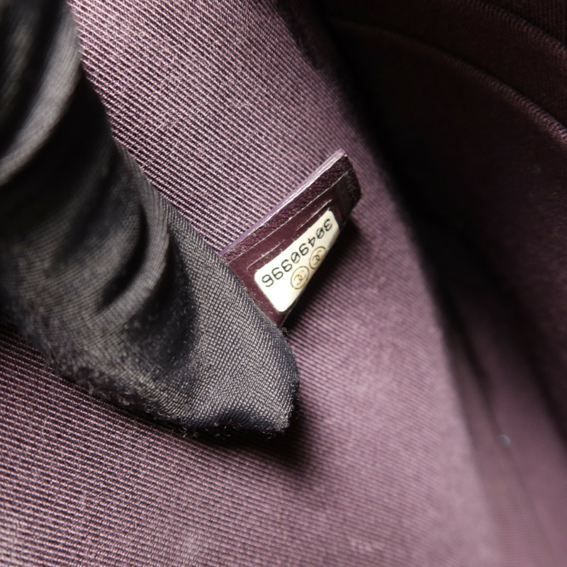 CHANEL 羊皮皮革Double Zip Pouch銀扣小袋-6