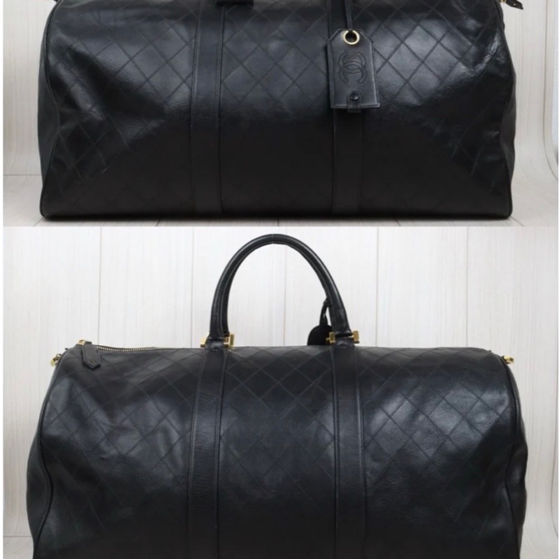 「JL精品代購」9新 Chanel 香奈兒 黑旅行袋-2