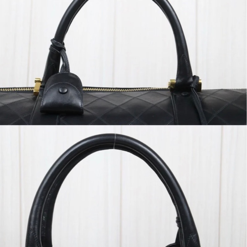 「JL精品代購」9新 Chanel 香奈兒 黑旅行袋-4