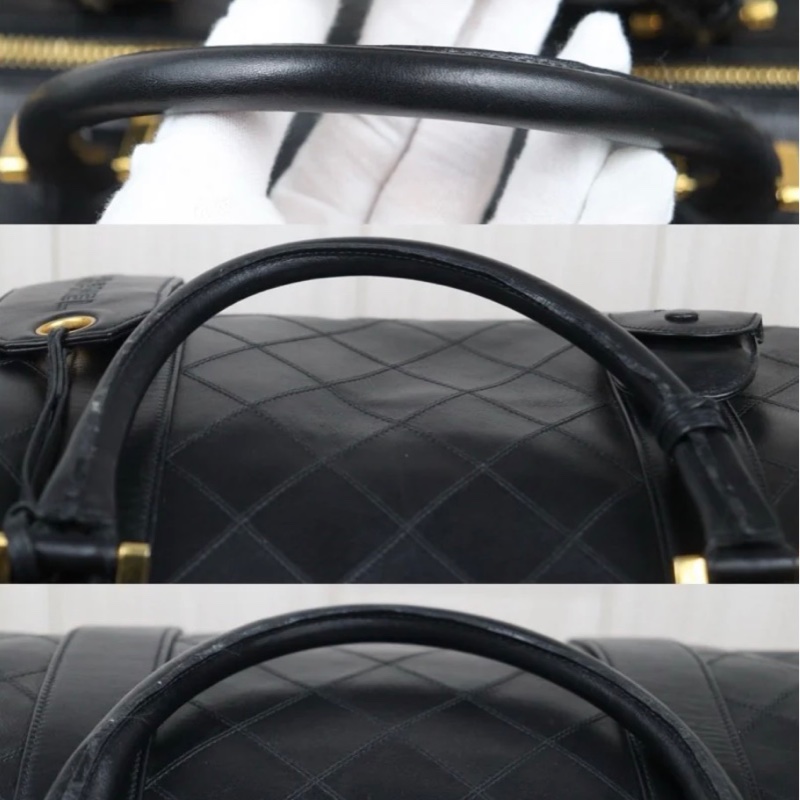 「JL精品代購」9新 Chanel 香奈兒 黑旅行袋-5