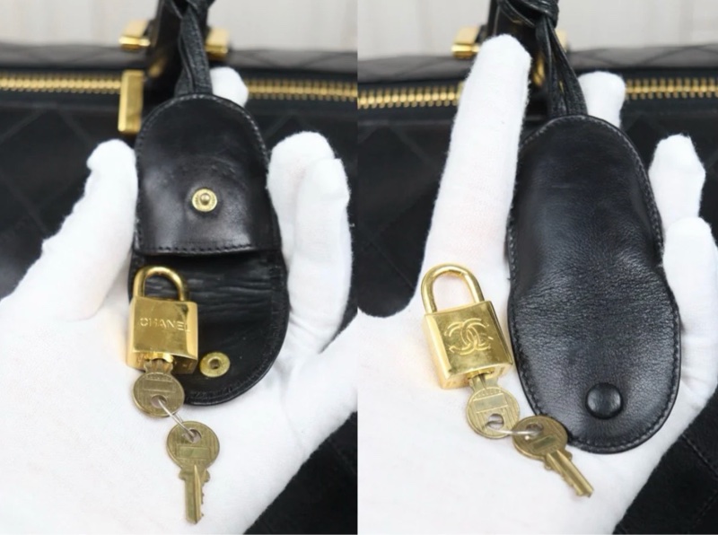 「JL精品代購」9新 Chanel 香奈兒 黑旅行袋-11