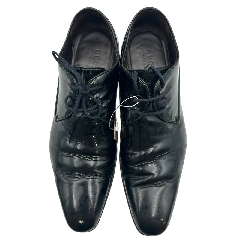 【美收精品】GUCCI 黑色皮鞋 4-302【隔月月中將轉賣至日本 上架期限30天】-4