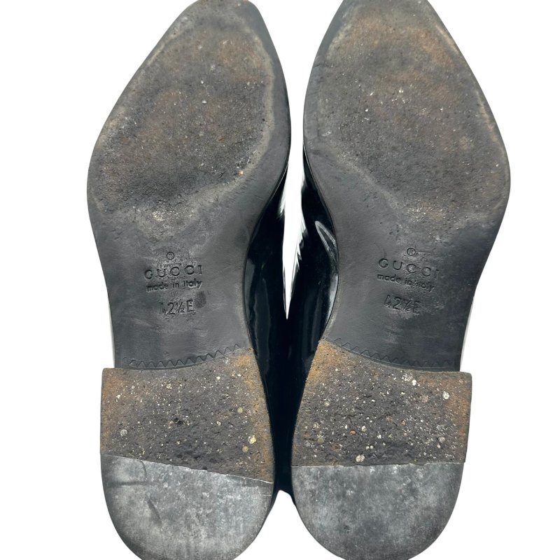 【美收精品】GUCCI 黑色皮鞋 4-302【隔月月中將轉賣至日本 上架期限30天】-10