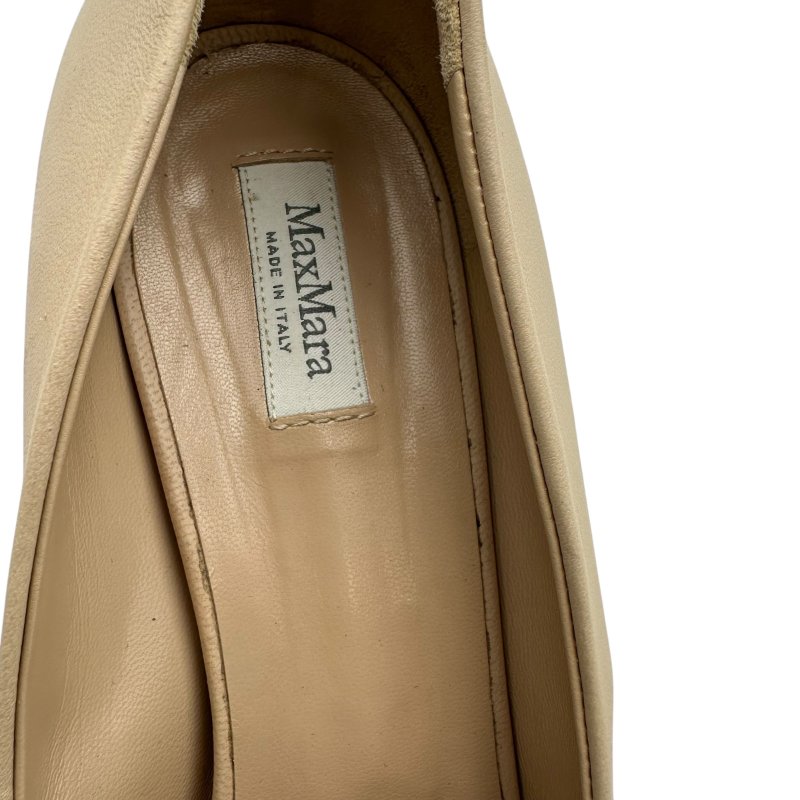 【美收精品】MAX MARA 膚色跟鞋 4-332【隔月月中將轉賣至日本 上架期限30天】-6